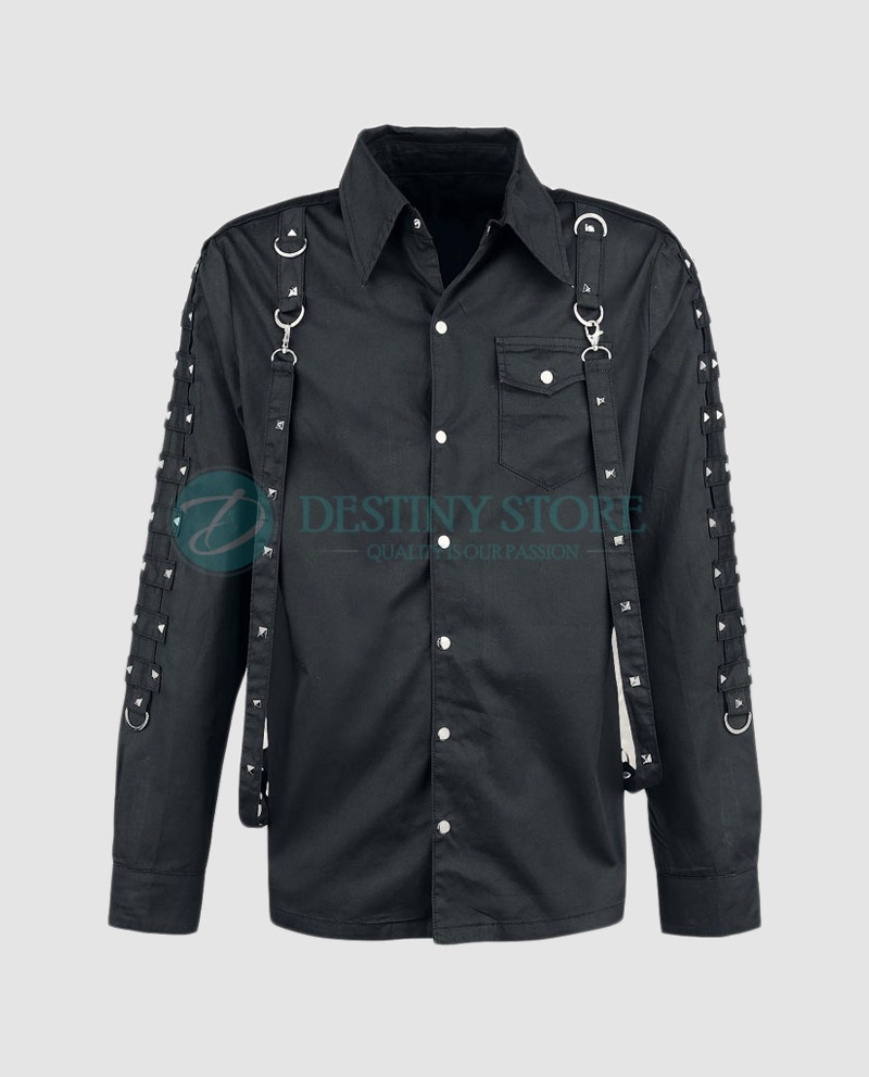Black Studded Goth Shirt